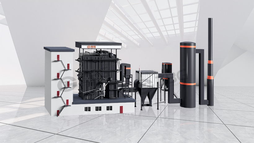 內(nèi)循環(huán)流化床鍋爐結構演示動畫